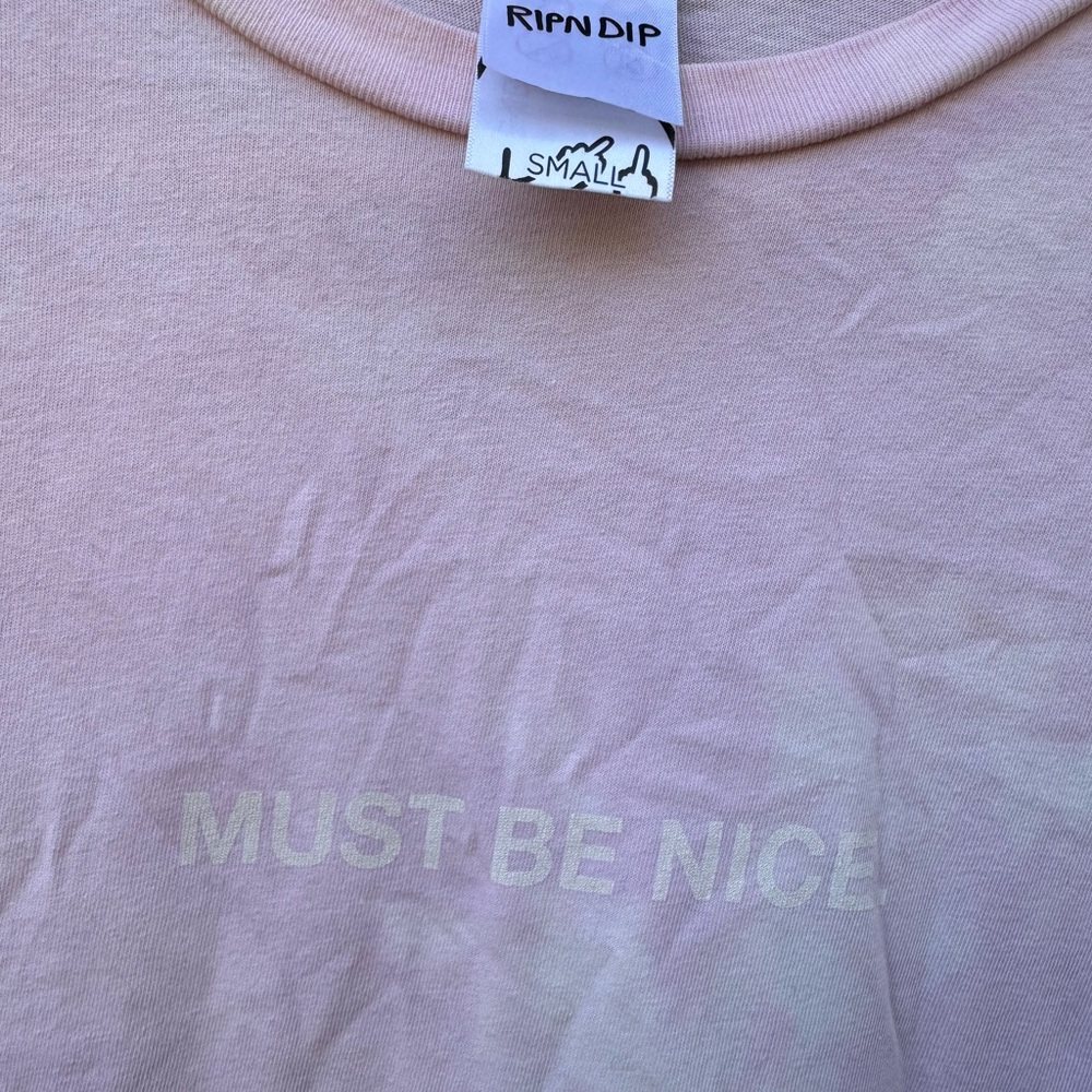 RIPNDIP Light Pink Cat Graphic Tee